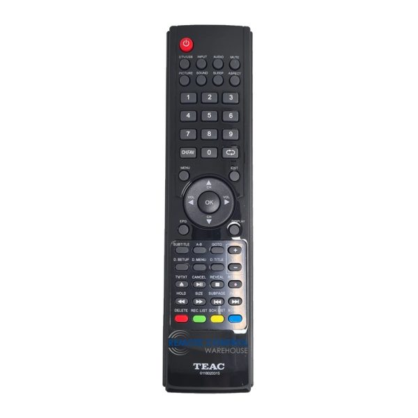 0118020315 TEAC TV Original Remote Control 0118020315 Genuine