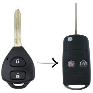 2 Button Uncut Flip Key To Suit Toyota