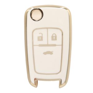 3 Button White Car Key Cover To Suit Holden