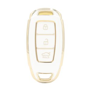 3 Button White Car Key Cover To Suit Hyundai i30