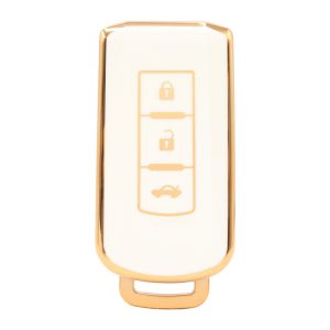 3 Button White Car Key Cover To Suit Mitsubishi Outlander