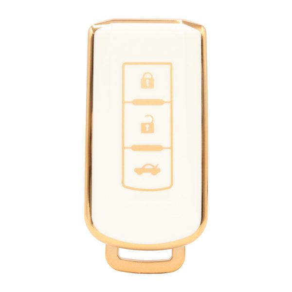 3 Button White Car Key Cover To Suit Mitsubishi Outlander