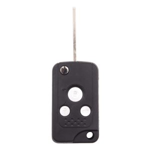 3 Chrome Button HON66 Flip Key Housing Upgrade to suit Honda (compatible with KGHON06)