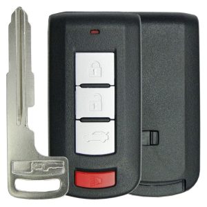 4 button Mitsubishi Smart Remote Replacement case with emergency insert key by Car & Truck Remotes