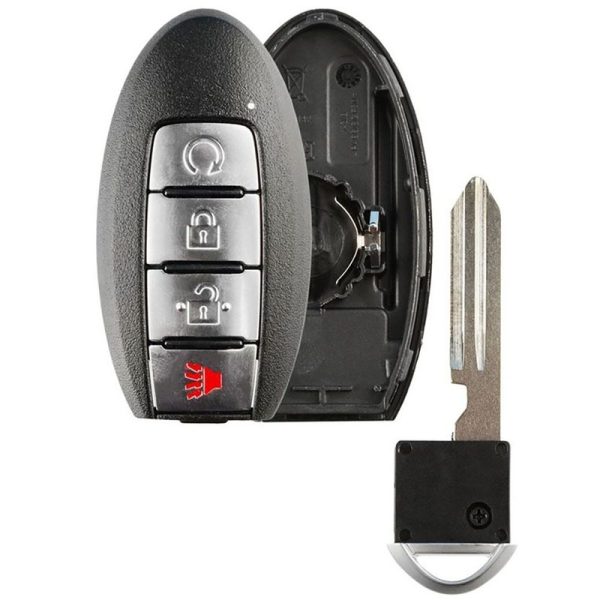 4 button Nissan Smart Remote Replacement Case KR5S180144014 with Engine Start – Aftermarket