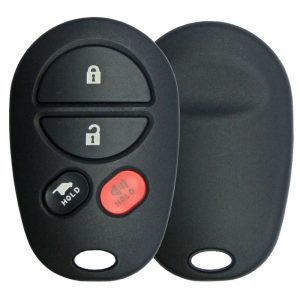 4 Button Toyota Round Remote Replacement Shell with Hatch – Aftermarket