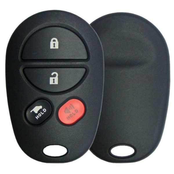 4 Button Toyota Round Remote Replacement Shell with Hatch – Aftermarket