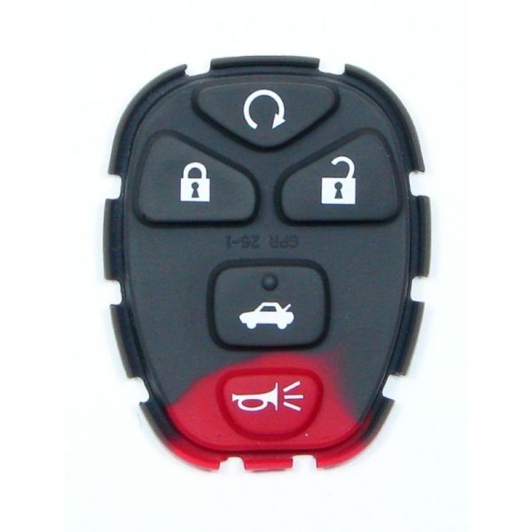5 Button Buick, Cadillac, Chevy, Pontiac, Saturn Remote Replacement Rubber Pad by Car & Truck Remotes