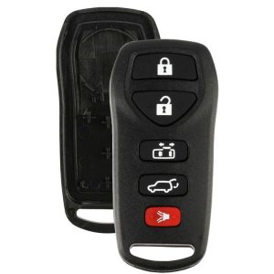 5 button Nissan Quest remote replacement shell with rubber buttons by Car & Truck Remotes