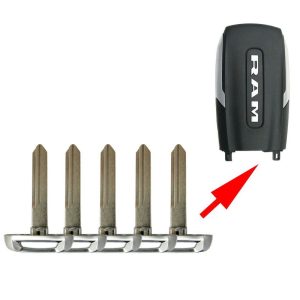 5 PACK – 2019+ Dodge RAM Smart Remote Emergency Insert Keys – Aftermarket