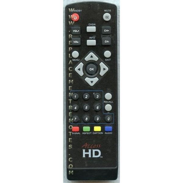 Access HD ACC001 Digital TV Tuner Converter Remote Control