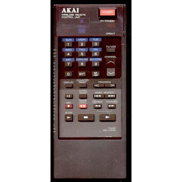 Akai RCV33A VCR Remote Control