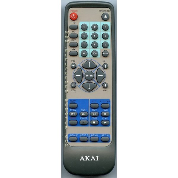 Akai RMCFTD1529BW DVD Remote Control