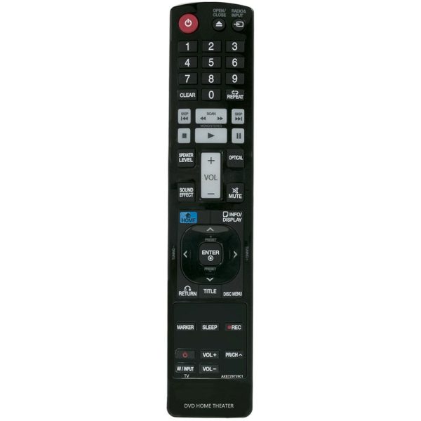 AKB72975901 Remote Replacement for LG DVD Home Theater HT905TAW HT-905TAW