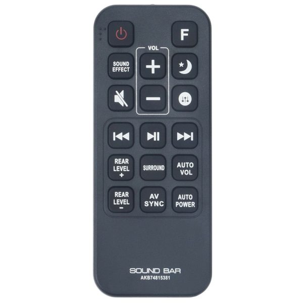 AKB74815381 Remote Replacement for LG Sound Bar SJ-7 SJ7 SJ7C SJ-7C