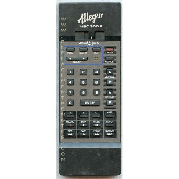 Allegro MBC300P TV Remote Control