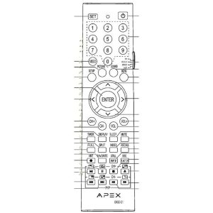 Apex CK5CC1 TV Remote Control