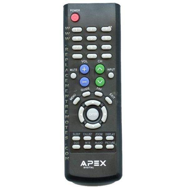 Apex LD3249RM TV Remote Control