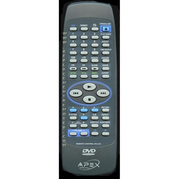 Apex RC210 DVD Remote Control