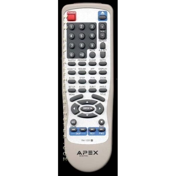 Apex RM1225 DVD Remote Control