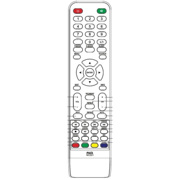 Avol MC001 TV Remote Control
