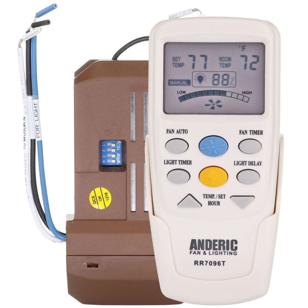 CHQ7096TKIT Thermostatic Universal 3 Speed with Receiver Ceiling Fan Remote Control Kit
