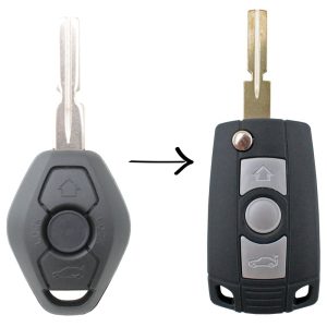Complete To Suit BMW 3 Button Flip Key Remote X3 X5 Z4 E38 E39 E46 M5 M3