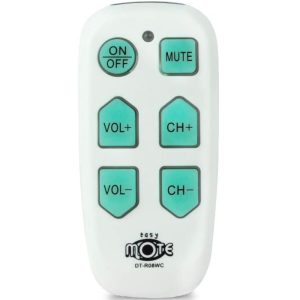 Continu.us White Big Button Jumbo Senior Assisted Living Simple Easy Mote 1-Device Universal Remote Control
