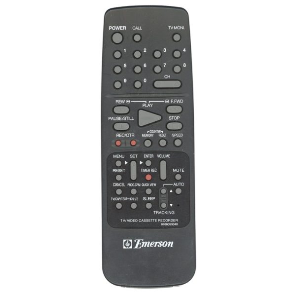 Emerson 0766093040 VCR Remote Control