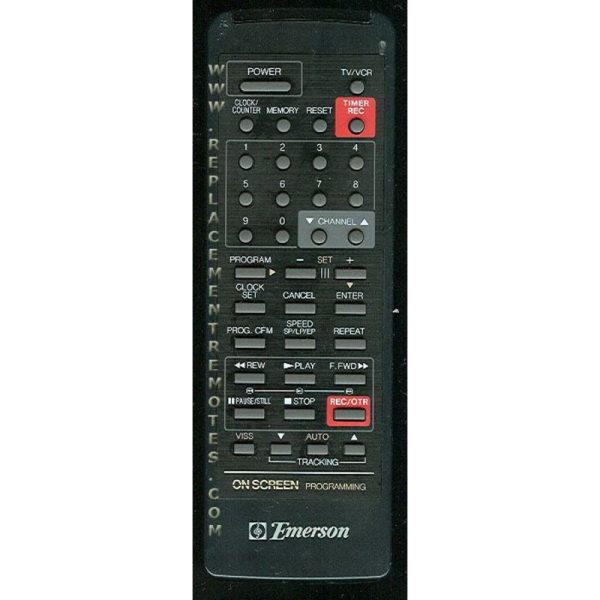 Emerson 076G055010 VCR Remote Control