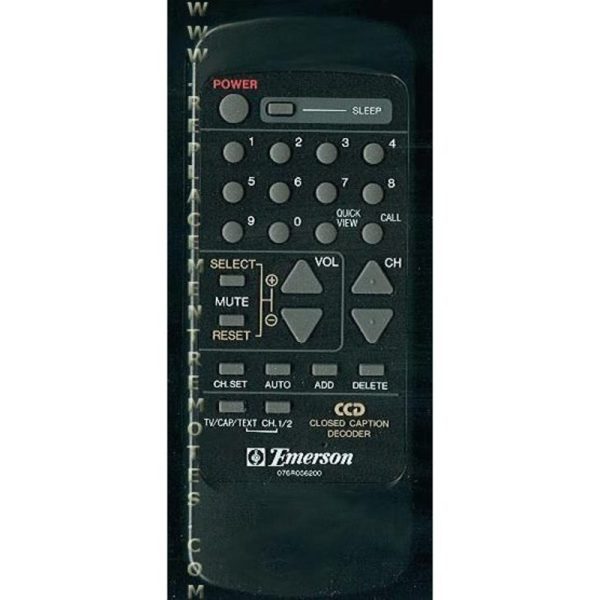 Emerson 076R056200 VCR Remote Control