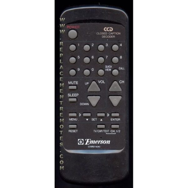 Emerson 076R074040 TV Remote Control