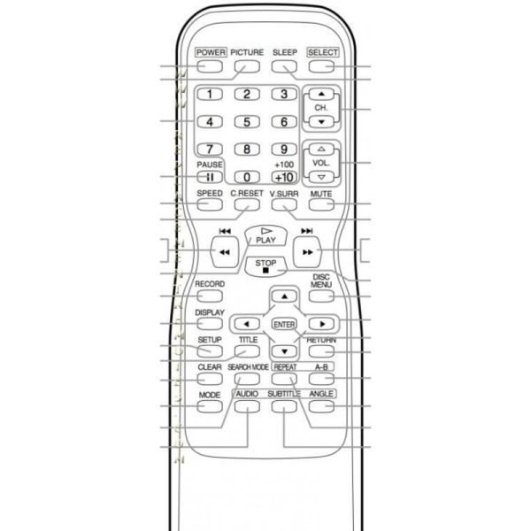 Emerson NE223UD TV Remote Control