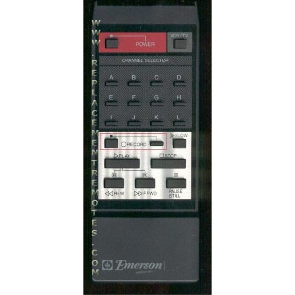 Emerson VCR951A VCR Remote Control