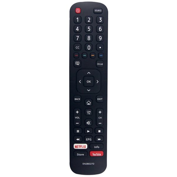 EN2BE27D Remote Control Replacement for Hisense VU Deavan 4K Smart LED HDTV TV