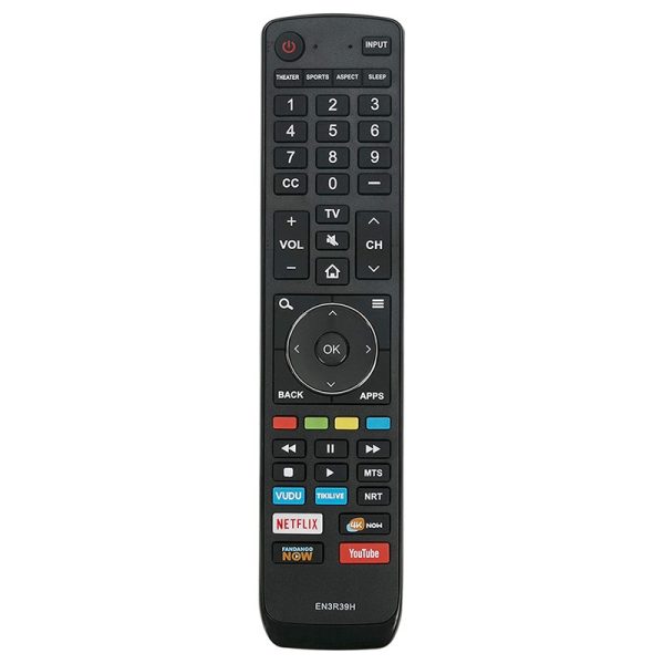 EN3R39H Remote Replacement for Hisense Sharp Smart 4K LED TV