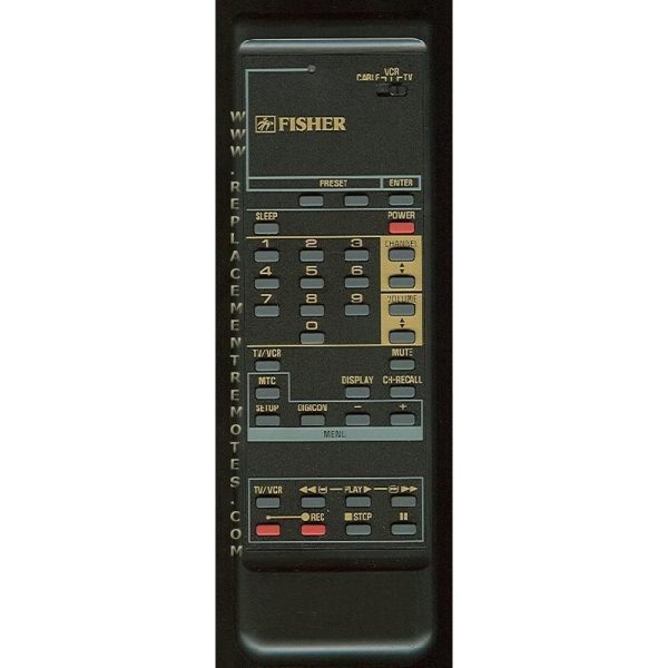 Fisher 6102378399 VCR Remote Control