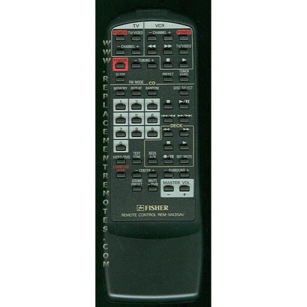 Fisher REMM430AV Receiver Remote Control