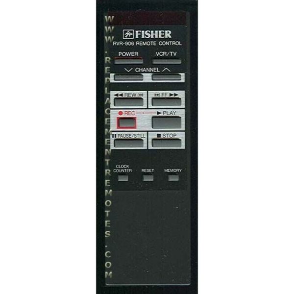 Fisher RVR906 VCR Remote Control