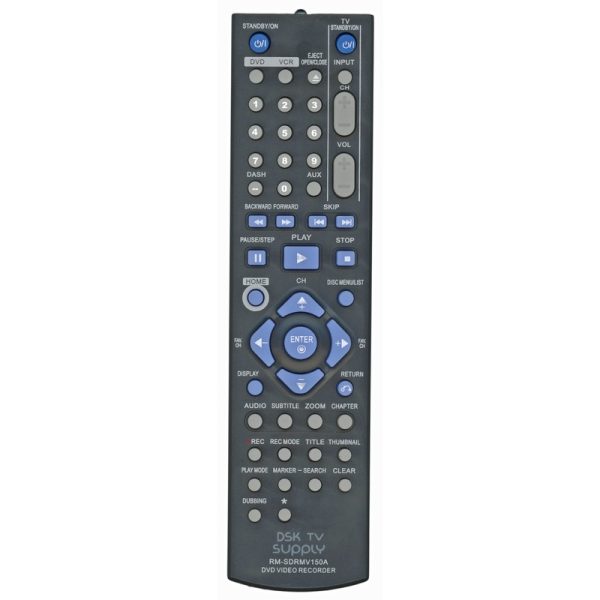 Generic RMSDRMV150A For JVC DVDR Remote Control – RMSDRMV150A-DSK