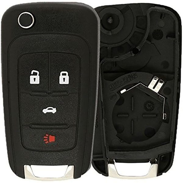 GM 4 Button Flip Remote Replacement Shell w/ Trunk by Car & Truck Remotes
