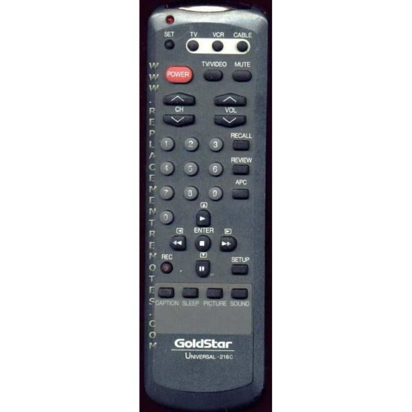 GoldStar 216C VCR Remote Control