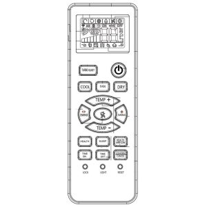 Haier A0010401715P Mini split Air Conditioner Remote Control