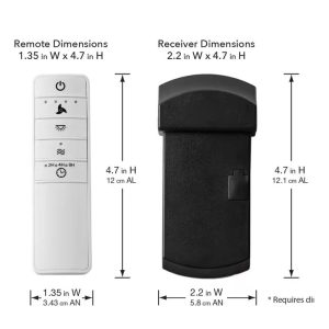 Hampton Bay Universal Smart Wi-Fi 76278 4-Speed Ceiling Fan Remote Control Kit  Compatible with AC Motor Fans via Hubspace