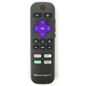 Hisense 249980 Roku TV Remote Control | IR | Netflix | ESPN + | Hulu | Roku Channel -249980