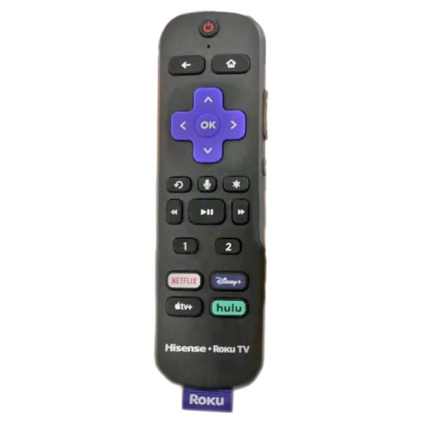 Hisense 75U800GR ROKU TV Remote Control | Voice | RF | Headphone | Netflix | Disney + | Apple TV + | Hulu – 75U800GR-REM
