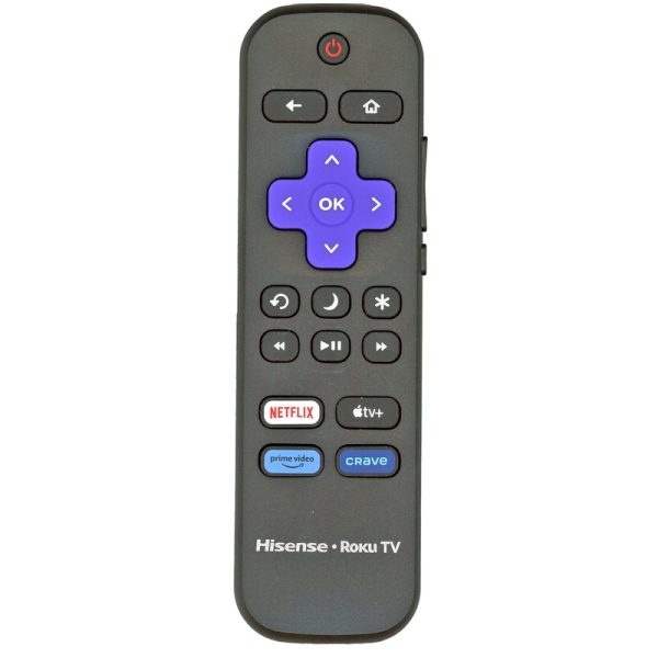 HISENSE RC-ALIR / 3026000057 – 2024 ROKU TV REMOTE CONTROL | IR | Netflix | Apple TV | Prime Video | Crave – 345726