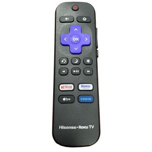 Hisense RC-ALIR / HU-RCRCA-23 ROKU TV Remote Control | IR | Netflix | Roku Channel  | Apple TV + | Crave – HURCRCA23