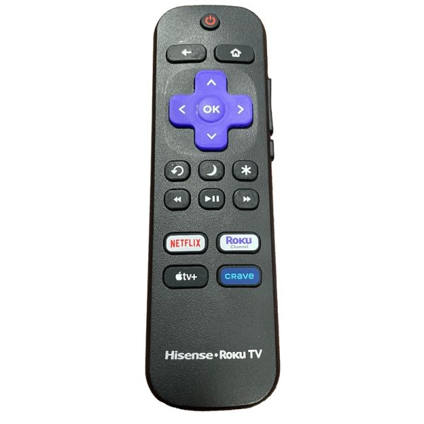 Hisense RC-ALIR / HU-RCRCA-23 ROKU TV Remote Control | IR | Netflix | Roku Channel  | Apple TV + | Crave – HURCRCA23