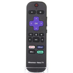 Hisense RC-EL5 / HU-RCRUS-23W 2022 ROKU TV Remote Control | Voice | RF | Netflix | Disney + | – Apple TV + | Hulu – HURCRUS23W